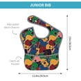 thumbnail image 4 of Zufioo Colored Guitars Print Toddler Adjustable Waterproof Bib, 11.6x15 Inch Feeding Bib Suitable for 6-24 Month Babies, 4 of 8