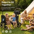 thumbnail image 3 of HARPPA Wagon Stroller for 2 Kids with 5-Point Harness, Bench Seat, Outdoor Toddler Stroller, Black, 3 of 8