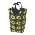 thumbnail image 1 of DouZhe 50L Rectangular Laundry Basket, Retro Flower Decor Prints Waterproof Foldable Laundry Hamper with Aluminum Handles, 1 of 6