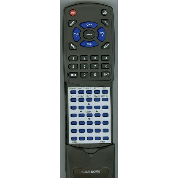 Replacement Remote for HITACHI HL02401, RTHL02401, CLU4371A, P55T551, P50T501A, P42T501, P50T501, P42T501A