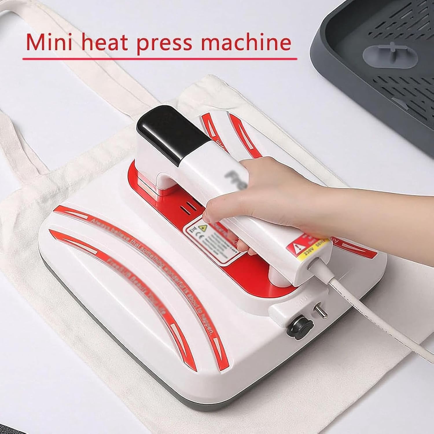 Heat Press Machine for T Shirts, 10" x 10" Portable Press Machine with Adjustable Temperature and Timer Auto Shutdown, Fast Evenly Heating Up, for Hat, Bags, Heating Transfer Projects