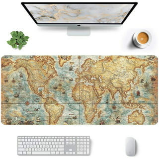 World Map Gaming Mouse Pad XXL 80x30cm Extra Large Rubber Mat Anti-Slip  Keyboard Pad for Laptop Notebook Lol for Computer
