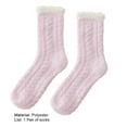 thumbnail image 7 of Dengjunhu 1 Pair Winter Stocking Coral Fleece Thicken Plush Warm Long Socks for Home, 7 of 7