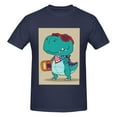 thumbnail image 4 of Bingfone Cool Dino Playing Skateboard Men'S Loose Fit Short-Sleeve Pocket T-Shirt, 4 of 7