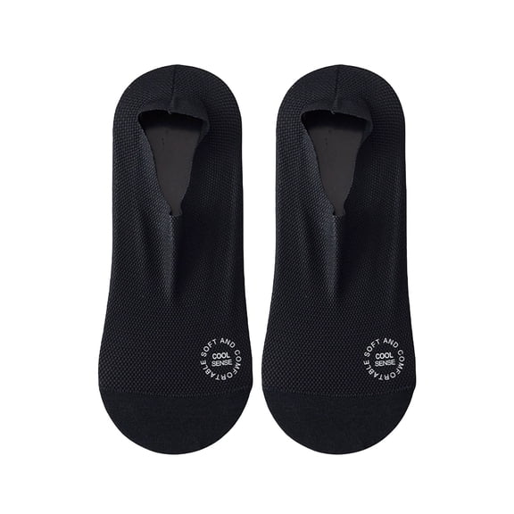 AJGRHE Breathable No Show Socks for Women Ice Silk Sock Slippers Breathable Sole Wicking Non Thin Fit Boat Socks Black One Size