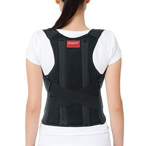 ORTONYX Comfort Posture Corrector Clavicle and Shoulder Support Back Brace, Fully Adjustable for Men and Women/656A-Small