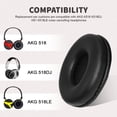 thumbnail image 2 of Almohadillas de repuesto para Sony MDR-PQ2, MDR-NC6, AKG K518, 2 of 7