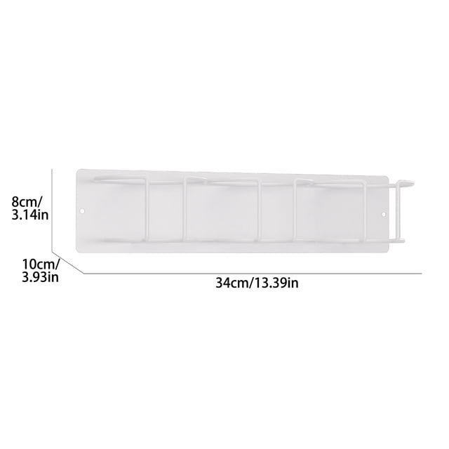 SLYNSHome Magnetic Mug Holder for Refrigerator,Cup Storage Organizer Rack for Fridge Wall Mounted Cup Hanger for Coffee Bar,Kitchen,Office - White