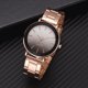thumbnail image 2 of Reloj de cuarzo con banda de acero de aleación de moda, reloj femenino con patrón de esfera de escala de color degradado (negro), 2 of 3