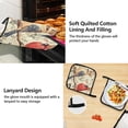 thumbnail image 4 of Two Birds with Crowns Leaves Flowers Apron Set with Oven Mitts Pot Holders Set of 5 Kitchen Stuff Accessories, 4 of 6