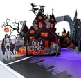 thumbnail image 1 of Pop Up Halloween Card, 3D Castle Skeleton Design Halloween Greeting Card, Surprise Gift Card for Halloween, 1 of 5