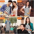 thumbnail image 7 of Black White Soccer Pattern Apron-Garden Aprons for Women with Pockets-Cotton Linen Waterproof Kitchen Cooking Gardening Aprons Adjustable for Kitchen,Cooking,BBQ and Salon 33x27 Inch, 7 of 7