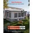 thumbnail image 3 of VEVOR RV Awning Sun Shade Room - Compatible with 18 -19 ft Awnings, with Door & Ventilated Mesh Windows, Sunproof & Windproof Three-Sided Enclosure Tent, 3 of 9