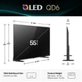 thumbnail image 2 of Hisense 55-Inch Class QD6030G Series QLED Google Smart TV (55QD6030G, 2025 Model) - QLED, Dolby Vision, Dolby Atmos, Motion Rate 120, HDR 10+, Game Mode Plus, 2 of 17