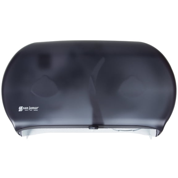 San Jamar R4000tbk Twin Classic 9" Double Roll Jumbo Toilet Tissue Dispenser - Black Pearl