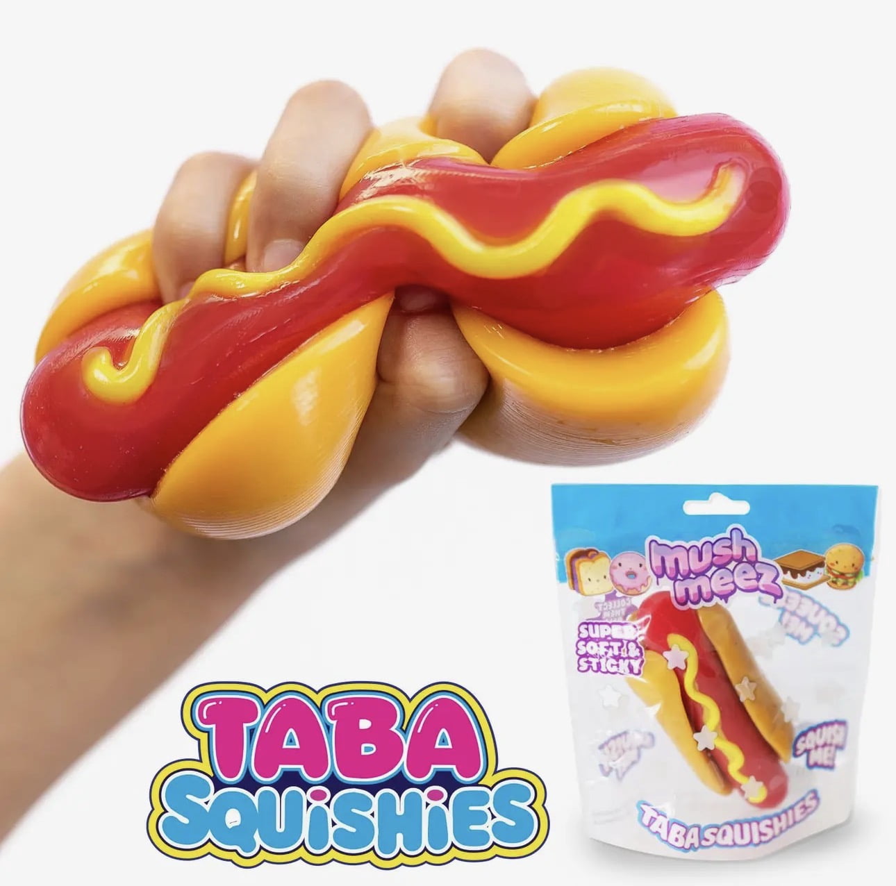 Mushmeez Taba Squishies Stress Squeeze Massage Food Squish Stress Ball Bags (2 Pack)