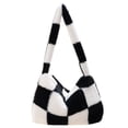 thumbnail image 1 of Patrón de flores Hombro Axila Bolso Mujer Felpa Bolso con asa superior (19), 1 of 6