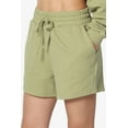 thumbnail image 6 of TheMogan Women's S~3X Cotton Terry Long Sleeve Oversized Top & Drawstring Shorts SET, 6 of 7