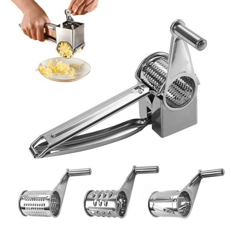 

Stainless Steel Cheese Planer Hand-cranked Rotary Cheese Grater Cheese Cheese Planer Three-in-one
