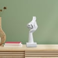 thumbnail image 4 of Hars Denker Standbeeld Half Gezicht Sculptuur Abstract Beeldje Ambachten Tekens Blanco, 4 of 7