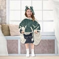 thumbnail image 7 of FORMRS Wearable Blanket Hoodie with Sleeves for Kids Cozy Flannel Sweatshirt, Black Cat Plants, 7 of 7