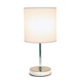 thumbnail image 2 of Simple Designs Chrome Mini Basic Table Lamp with Fabric Shade, 2 of 4