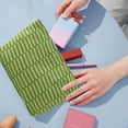 thumbnail image 6 of Lilixerw Knitted Stripe Makeup Bag Large Zipper Make Up Accessory Pouch for Purse Cosmetic Brush Bag for Travel Essential, 6 of 8