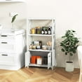 thumbnail image 4 of Costway Bathroom Storage Cabinet with Open Shelves & Double Doors Modern Storage Organizer White, 4 of 10