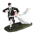 thumbnail image 5 of Cake Topper Romantic Dancing Bride Couple Personalised Cake Topper Anniversary Decoration Tool for Engagement Party Wedding Anniversary(15 * 13.5 cm), 5 of 8