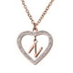 thumbnail image 1 of Collar de Mujer Corazón con Inciales LuckyLy, Modelo Adina rosa UNITALLA, 1 of 6