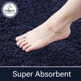 thumbnail image 3 of Junovo Soft Bathroom Rug Runner Absorbent Microfiber Bath Rugs for Bathroom Non Slip Bath Mat for Tub, Shower Floor,24"x48",Navy Blue, 3 of 6