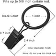 thumbnail image 3 of 1 Inch Metal Curtain Rings with Clips in Black, Curtain Hangers Clips, Drapery Clips with Rings, Set of 20, 3 of 7