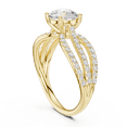 thumbnail image 3 of Zuwelria Luxurious Promise Rings | 2.20 Carat Round Cut Moissanite Bridal Ring for Women | Wonderful Diamond Ring for Wedding | 18K Yellow Gold over Silver Size 5, 3 of 8