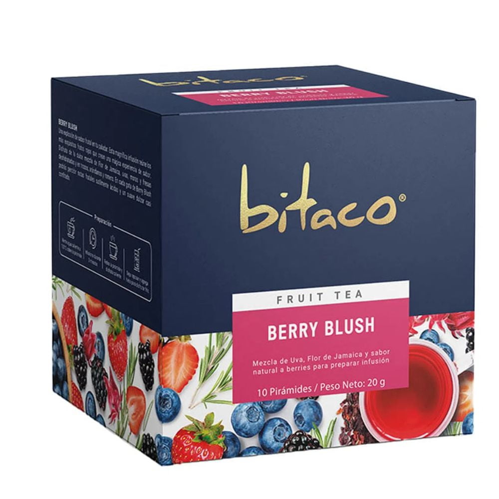 Herbal tea (30 tea bags) bitaco herbal tea Berry Blush Chai Vanilla and Ginger Pineapple aromaticas colombianas aromaticas de colombia Blend of grape, hibiscus flower, and natural berry flavor blend o