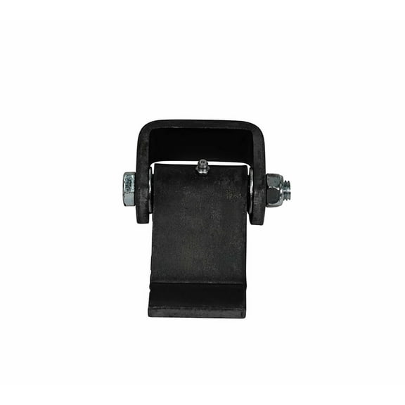 Steel Dump Trailer Hinges - Strap Style Short Leaf, Black Heavy Duty Weld On Greaseable Dump Trailer Door Gate Hinge - Allows Smooth Inward & Outward Door Opening