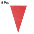 thumbnail image 3 of Unique Bargains 5 Pcs 50 Feet White Pennant Banner Flags String Triangle Hanging for Festive, Wedding, Birthday Party Decorations, 3 of 4