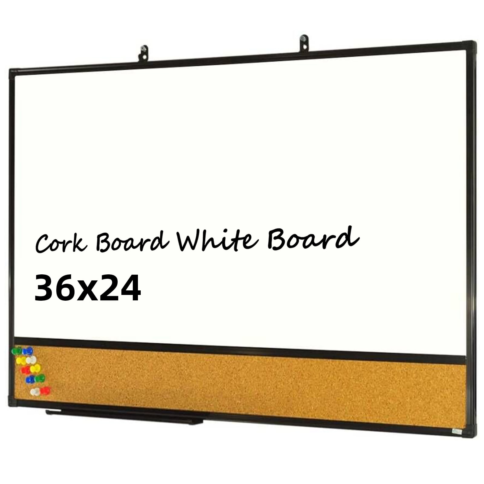 X Board White Board & Bulletin Corkboard Combination, Combo Board 36 x