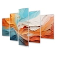 thumbnail image 2 of Designart "Teal Orange Bold Abstract Flow composition I" Abstract Collages Metal Wall Art Set, 2 of 5