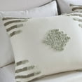 thumbnail image 6 of Full/Queen Chenille Comforter Set - Green & Ivory Tufted Design, 3-Piece with Shams, 6 of 11