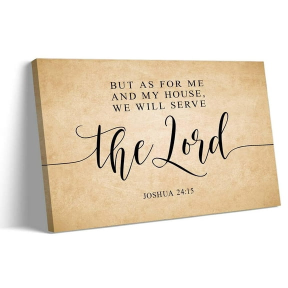 Joshua 24 15 Bible Verse Wall Decor As for Me and My House We Will Serve The Lord Bible Quote Wall Art Christian Gift Poster Kitchen