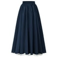 thumbnail image 3 of Womens Floor Lenght Retro Renaissance Skirt Double Layer High Waist Gothic Medieval Victorian Tiered Maxi Long Skirts, 3 of 6