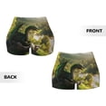 thumbnail image 3 of Sikiie Deep Forest Stone Green Dragon Print Workout Shorts Women Scrunch Butt Gym Shorts Seamless High Waist Tummy Control Yoga Biker Athletic Shorts, 3 of 5