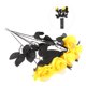 thumbnail image 5 of BESTYASH 5Ud Rosas Artificiales Amarillas En Tela Para De Oficina Y Ramo, 5 of 8