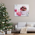 thumbnail image 2 of Gleaming Red Christmas Ornaments Holiday Photograph Gallery Wrapped Canvas Print Wall Art, 2 of 7