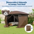 thumbnail image 2 of 13ft Hexagonal Pop-Up Gazebo with Mosquito Netting, 210D Polyester Canopy Tent for Patio, Backyard & Parties, 2 of 5