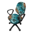 thumbnail image 2 of ZUXONGSY Marble Print Office Chair Cover 2 Piece Stretchable Computer Chair Protector Easy to Clean Furniture Protector Universal Desk Swivel Chair Cover Stylish Decor, 2 of 7