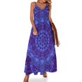 thumbnail image 1 of Vestido sin mangas Indigo Mandala Vestido de verano para mujer Vestido para embarazadas Vestidos de playa Vestidos elegantes, 1 of 7