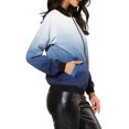 thumbnail image 4 of MODA NOVA Juniors Standing Collar Long Sleeve Full Zip up Short Bomber Jacket, 4 of 6