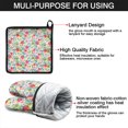 thumbnail image 7 of Pioneer Flower Floral Print Pattern Kitchen Oven Mitt and Pot Holder Sets 2 Pcs for Baking, Cooking and Grilling, Heat Resistant Up To 392 °F, 7 of 7
