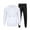 01 White, variant on guisaled Men's Tracksuits Solid Color Workout Athletic Jogging Sweatsuit 2 Piece Casual Long Sleeve Hoodie Sweatpant Set
